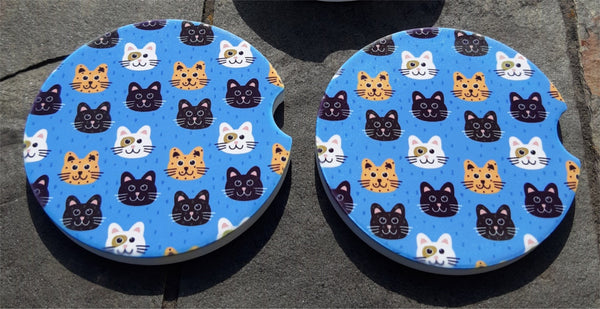 Cat Car Coasters | Car Coaster Sets