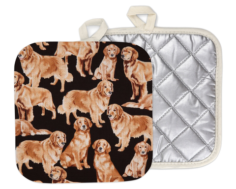 Golden Retriever Potholders | Golden Retriever Kitchen | Dog Potholders