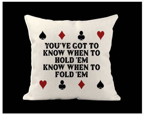 Poker Pillow | Double-Sided Poker Pillow Cover | Poker Room Decor | Gambling Decor