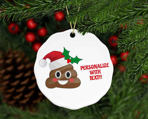 Personalized Kids Ornament | Poop Emoji Ornament | 2022 Ornament | Family Ornament | Funny Ornament | Christmas 2022