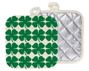 Shamrock Potholders | Shamrock Potholder Set | St Patrick's Day Potholders