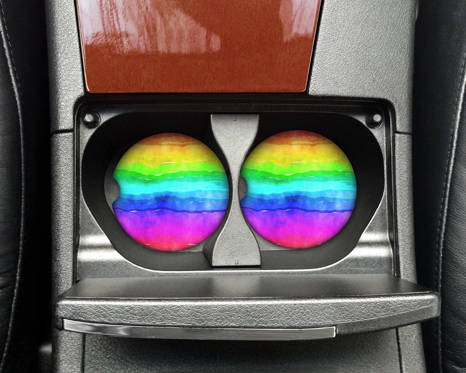Rainbow Car Coasters | Rainbow Car Coaster Set